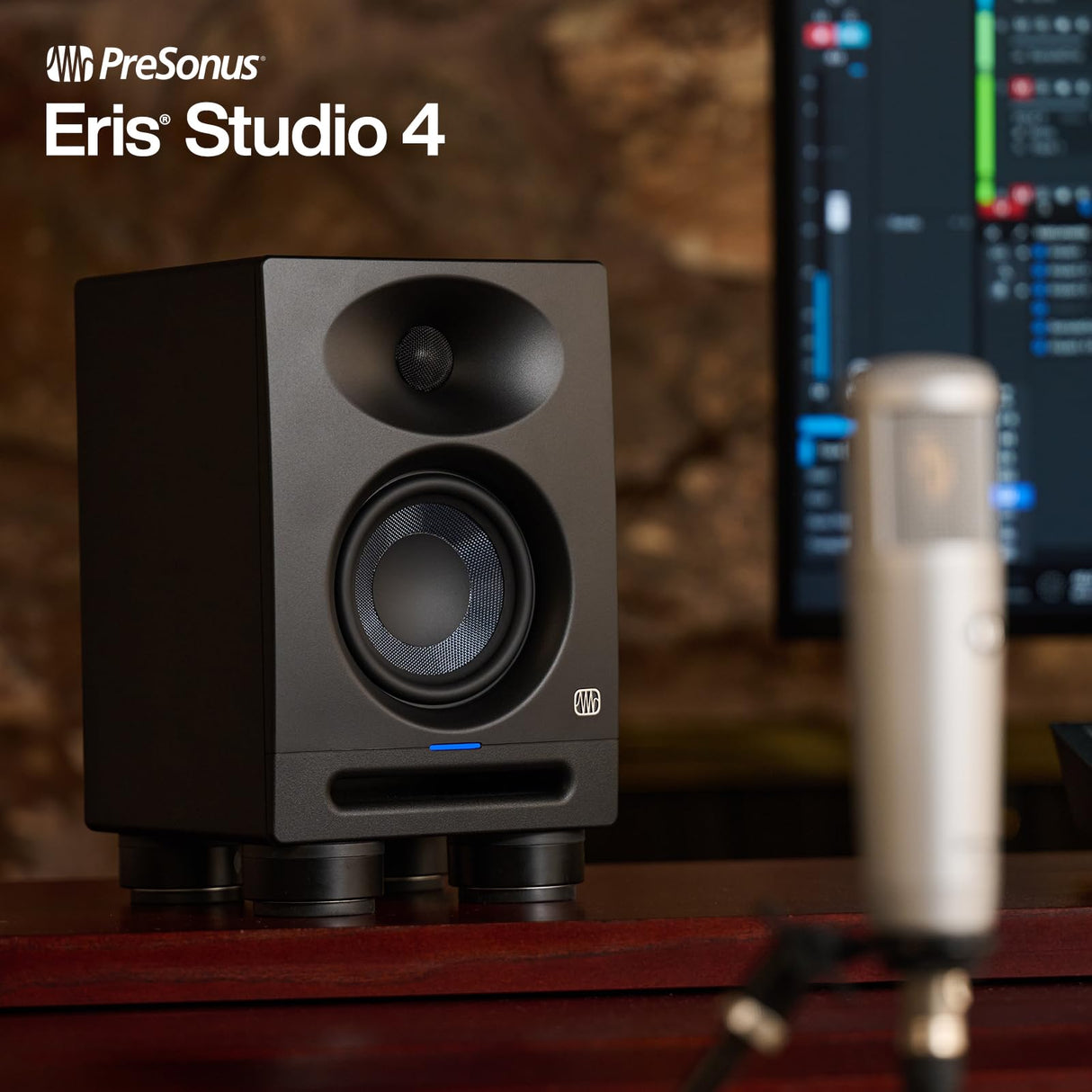 PreSonus Eris Studio 4, Monitor de Estudio Activo 4.5" a 2 Vías con Guías de Onda EBM