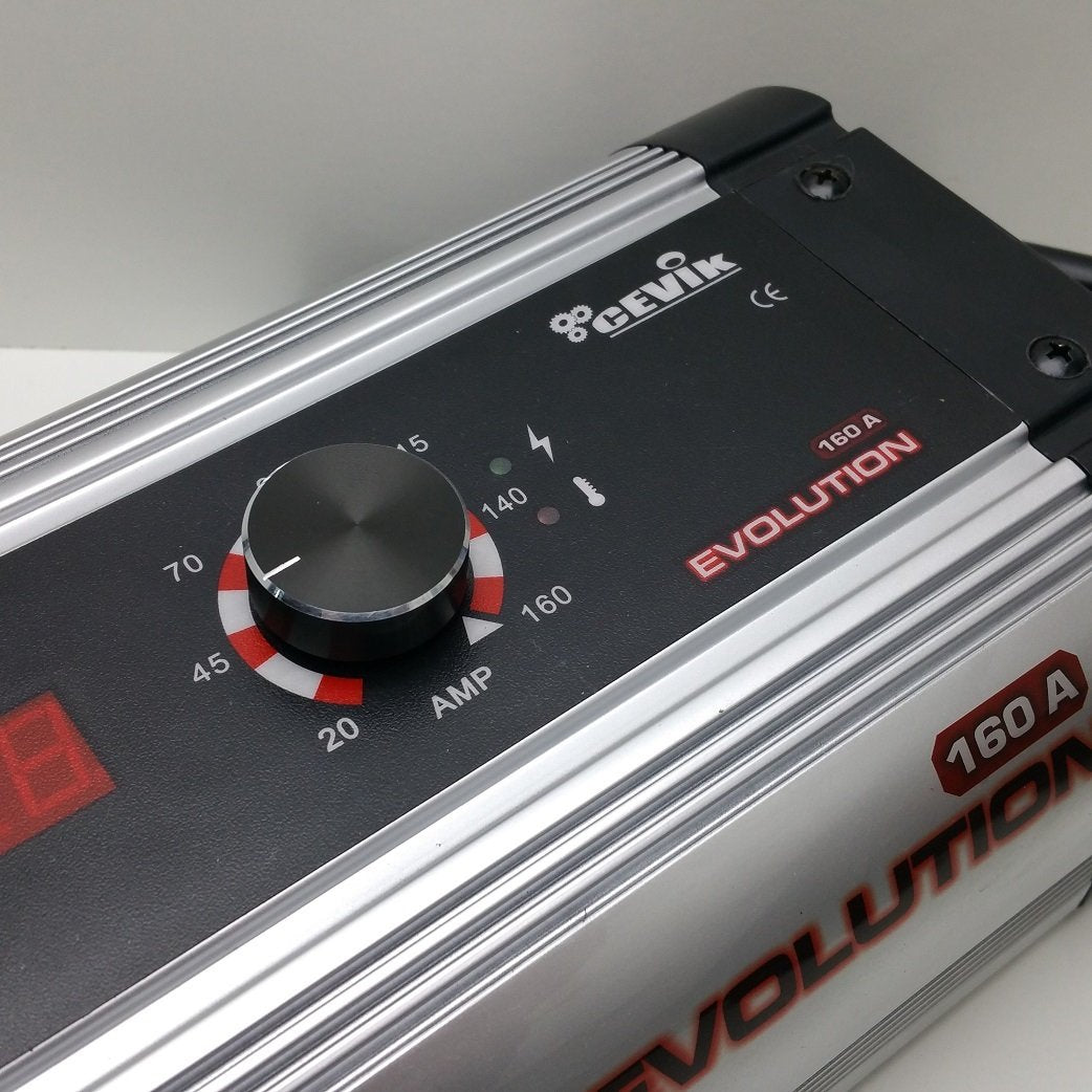 CEVIK PRO CE-EVOLUTION20X - Soldador Inverter MMA con Máscara de Soldadura y Portaelectrodo - 160A 40% 230V - Electrodos hasta 4mm - Display Digital - Máquina Soldar Profesional Portátil