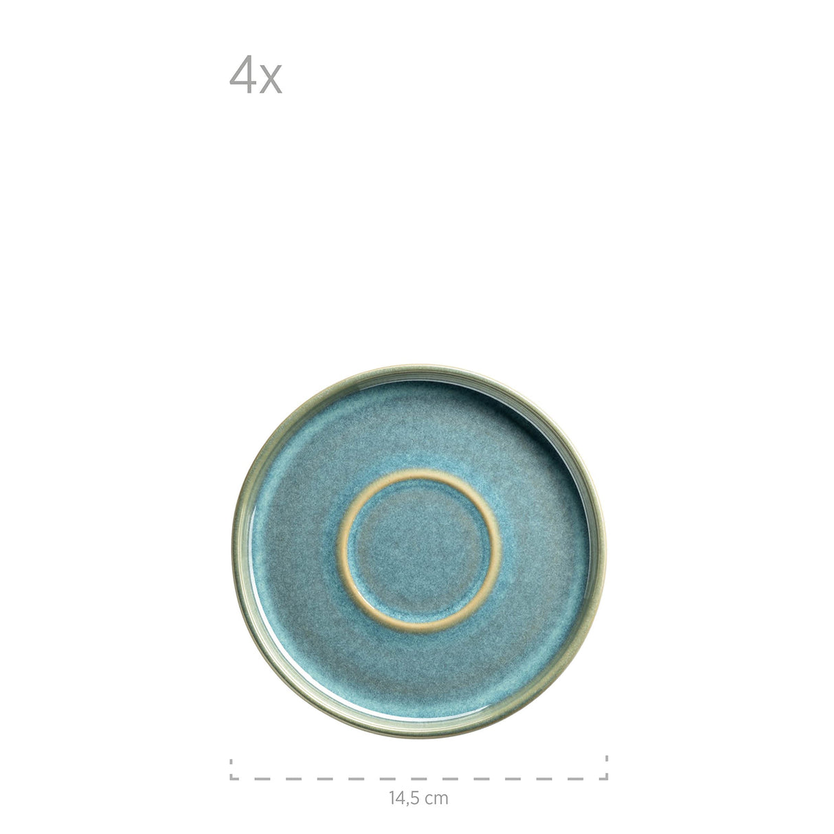 MÄSER Serie Elina Uno - Juego de vajilla de café con efecto irregular para 4 personas, platos llanos y platos de sopa, servicio de café de 12 piezas, gres, playa