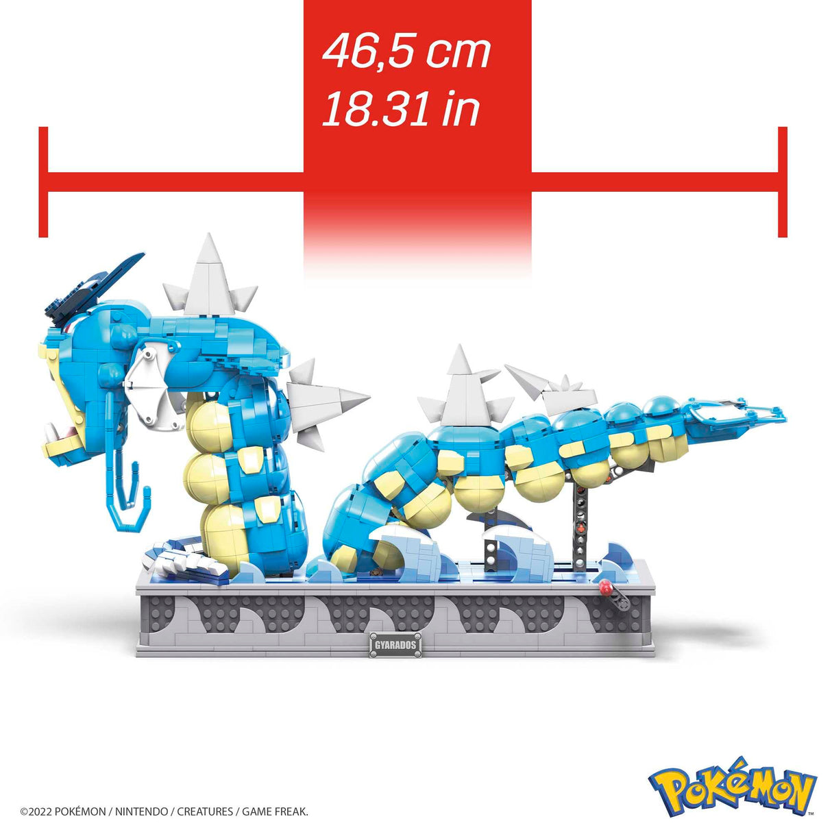MEGA Construx Pokemon Coleccionistas Gyarados Figura cinemática de bloques de construcción, juguete +10 años (Mattel HGC24)