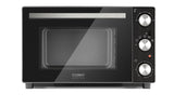 CASO TO 32 - Horno de sobremesa de acero inoxidable con Bandeja recogemigas y piedra para pizza, capacidad de 32 L, 1870 W de Potencia, hasta 230°C y 150 min - 5 modos de calor - negro