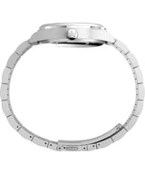 Timex Waterbury - Reloj de 39 mm para hombre, acero inoxidable, correa de acero inoxidable, esfera negra, caja de acero inoxidable TW2W14800