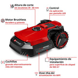 Einhell Robot cortacésped FREELEXO 500 Power X-Change (18 V, Control por aplicación, IPX5, actualizaciones por Aire vía WiFi, Incl. Equipo de instalación para 500 m² + batería de 2,5 Ah)