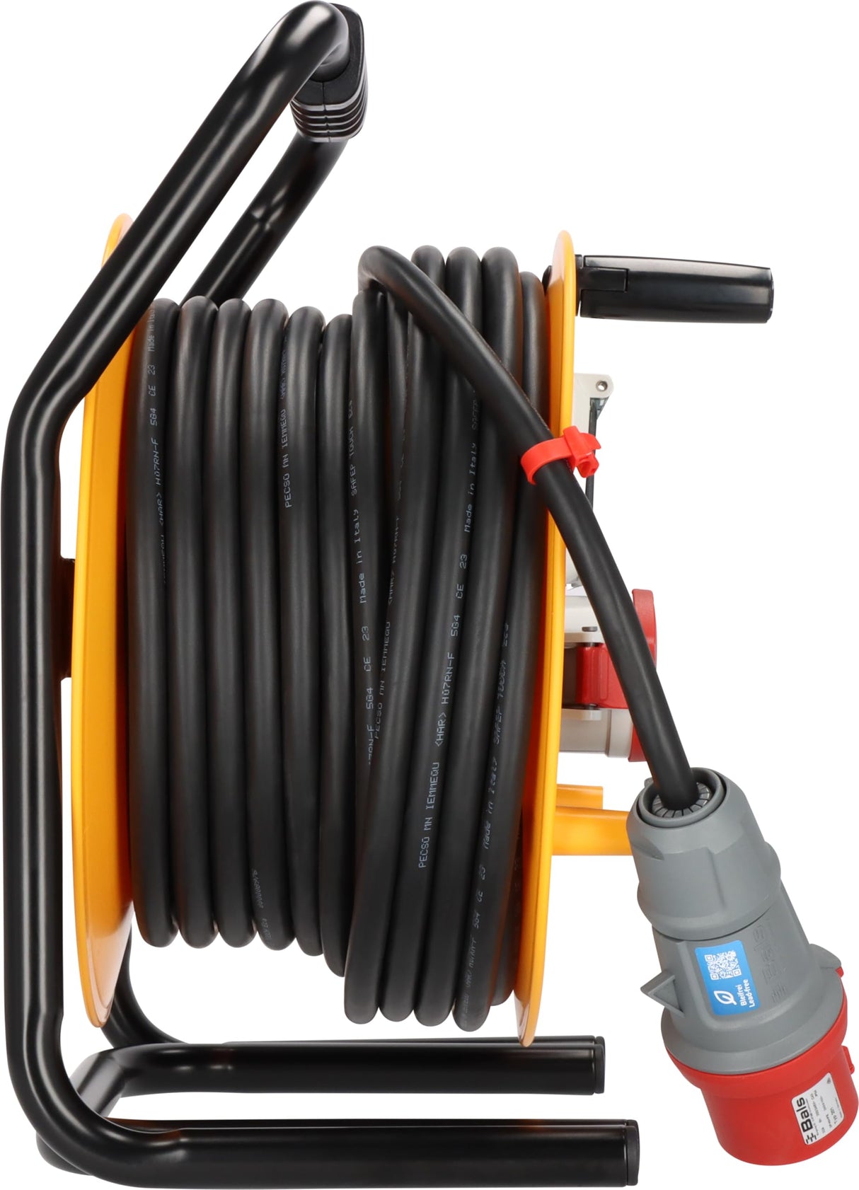Brennenstuhl Brobusta 380 CEE 2 FI IP44 - Carrete de cable (25 m, con protección FI, para uso permanente en exteriores, fabricado en Alemania)