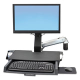 Ergotron StyleView Sit-Stand Combo Arm with Worksurface - Soporte de pared para pantalla plana (14.5 kg, 609.6 mm (24"), 75 x 75.100 x 100 mm (2.95 x 2.96 x 3.94"), 0-640 mm, -30-30 °, 0-360 °)