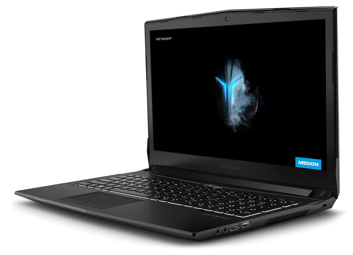 Medion ERAZER P6705 - Ordenador portátil 15,6" FullHD (Intel Core i7-8750H, 16GB RAM, 1TB HDD + 256GB SSD, Nvidia GTX1050Ti-4GB, Windows10) Negro - Teclado QWERTY español