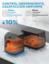 Midea Smart Freidora de Aire Double Stack 11L, Doble Cesta Vertical, Compatible inteligente WiFi y Alexa, Diseño para Ahorrar Más Espacio, 8 Programas Automáticos para 3-8 personas, 2400W