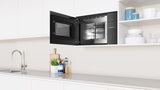 Balay 3CG5172N2 - Microondas, electrónico, Encastrable sin marco, 38 cm, 20 l, 5 F, Aqualisis, Ap. lateral izquierda, 8 recetas, Plato giratorio 25.5 cm, Con grill, Cristal Negro