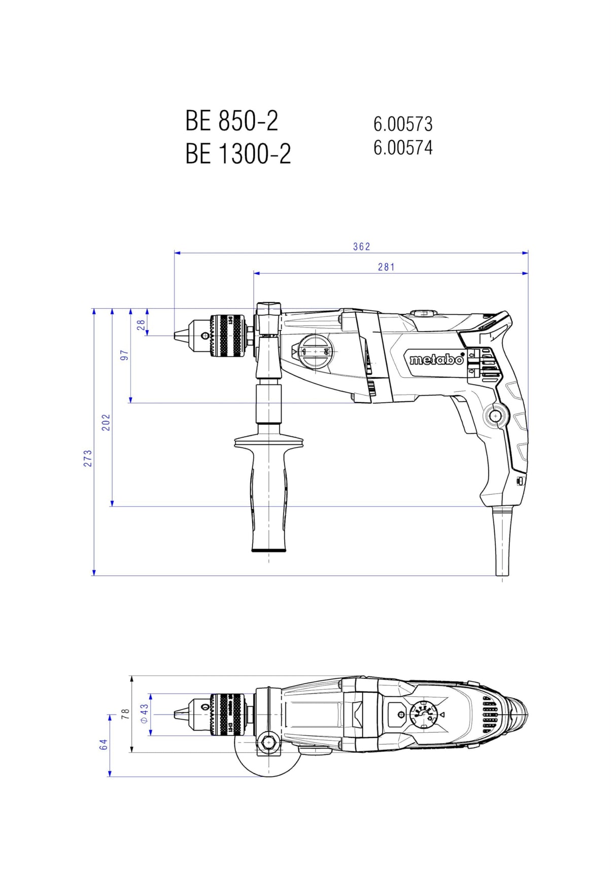 Metabo BEV 1300-2 (600574000) DRILL