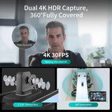 KanDao Meeting Ultra Sistema de conferencias Todo en uno, Pantalla táctil 1080P FHD de 15.6 Pulgadas, Captura Dual 4K 30FPS HDR, Equipo de conferencias 360, AI, Centro de