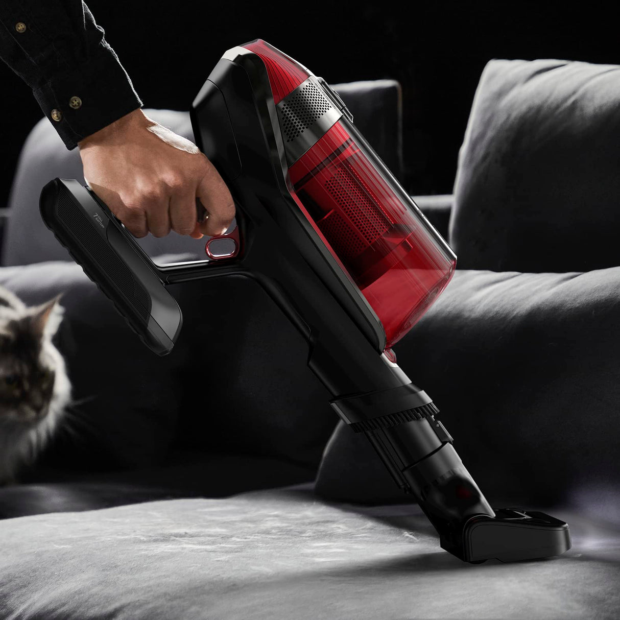 Rowenta RH98A8 X-Force Flex 12.60 Animal Aspiradora, Rojo y Negro