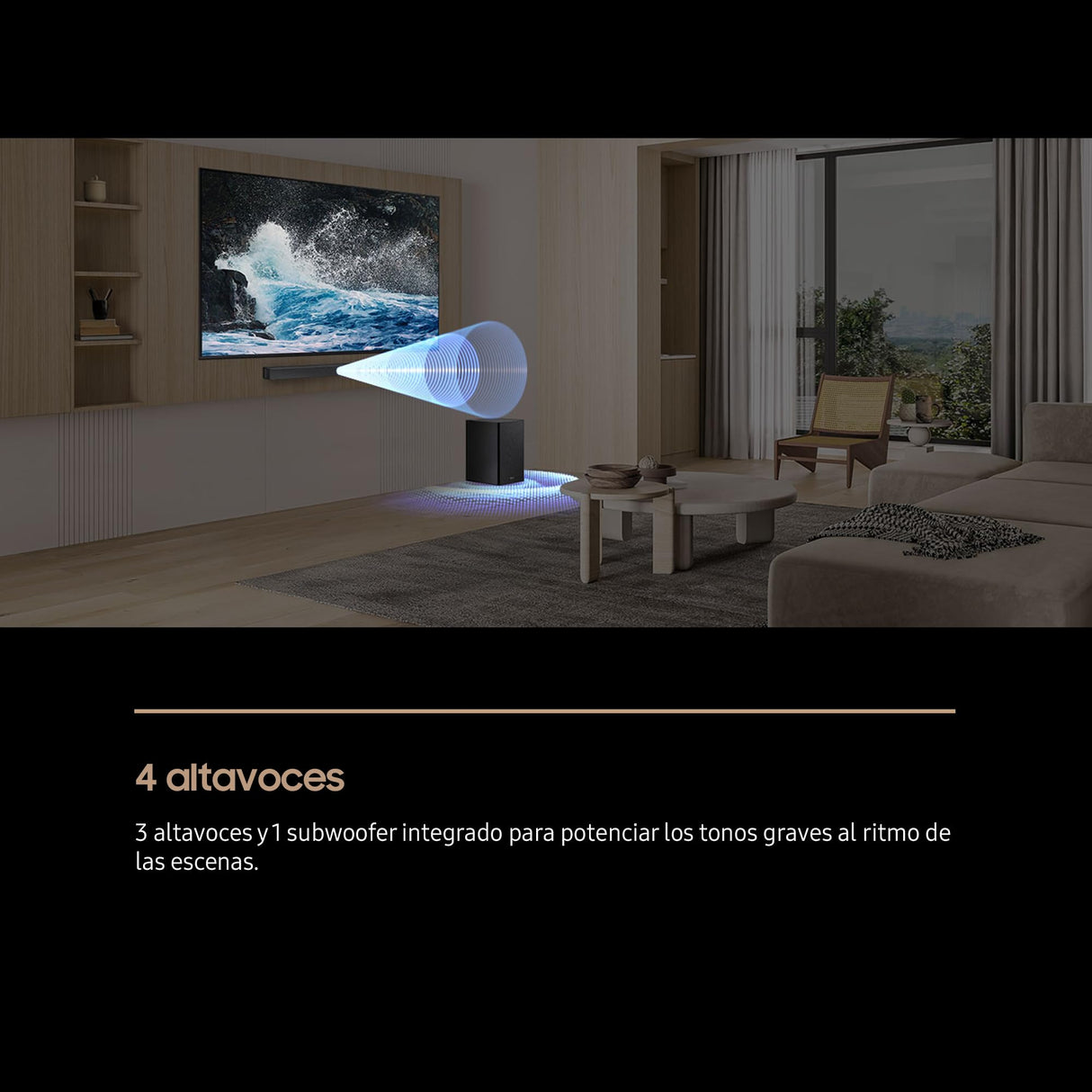 SAMSUNG Barra de Sonido HW-B650F/ZF con Dolby Adio/DTS Virtual:X 3.1ch, Modo de Juego, Sonido Inteligente, conexión múltiple Bluetooth, Color Negro