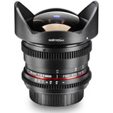 Walimex Pro 8 mm f/3.8 - Objetivo para Nikon (Distancia Focal Fija 8mm, Apertura f/3.8-22) Negro