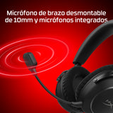 HyperX Cloud Alpha Wireless 2 - Auriculares Gaming inalámbricos con Base RGB, Drivers 53mm, batería hasta 250h, Bluetooth, 2.4GHz, PC, PS4, PS5, Xbox, Switch, Color Negro