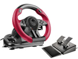 Speedlink TRAILBLAZER Racing Wheel - Volante para gaming para PS3/PS4, Xbox Series X/S/One y PC, levas de cambio y palanca de cambios, pedales ajustables, negro-rojo