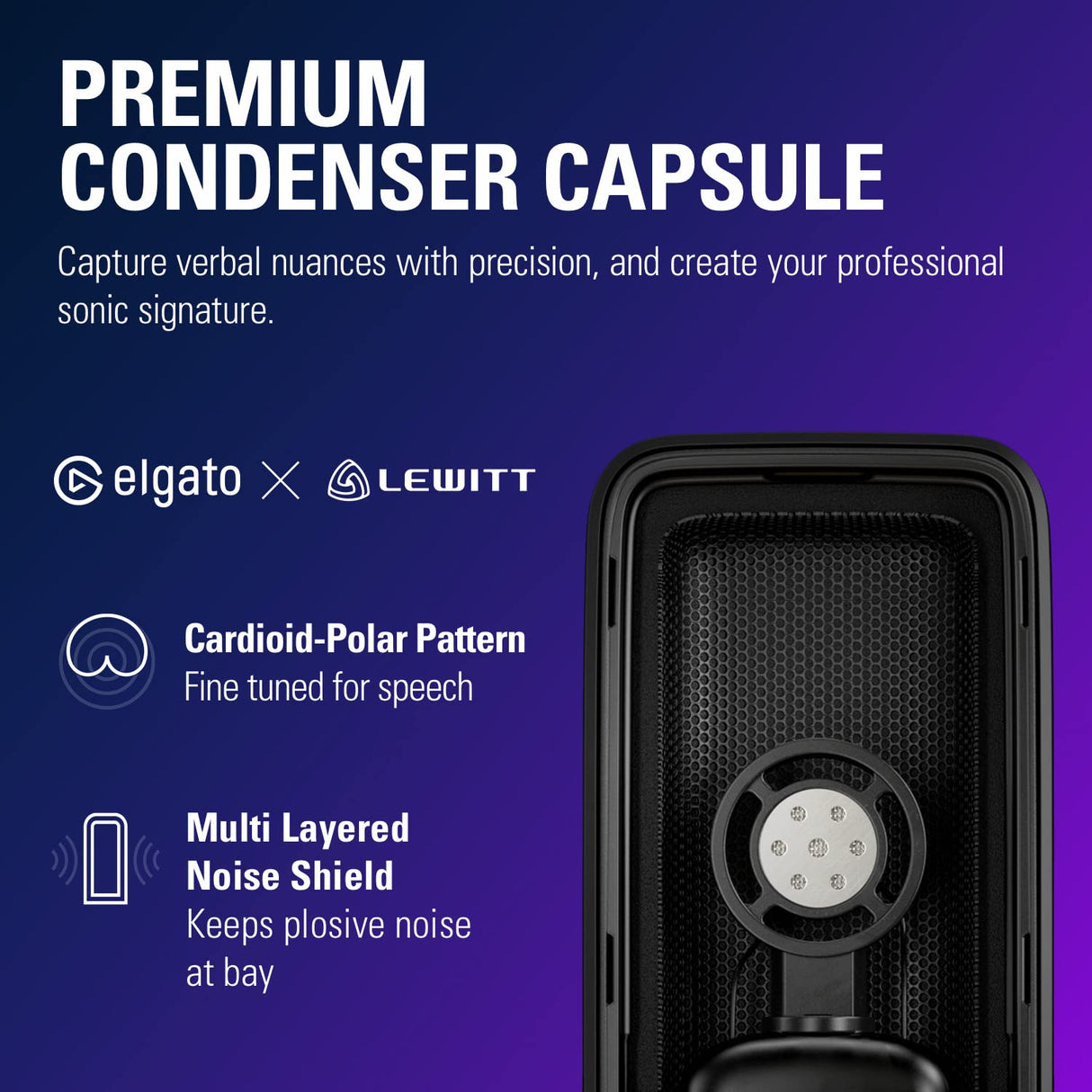 Elgato Wave:3 - Micrófono condensador USB profesional prémium para streaming, podcasts, juegos, oficina en casa, software mezclador gratis, plugins de efectos, antidistorsión, plug n play, Mac, PC