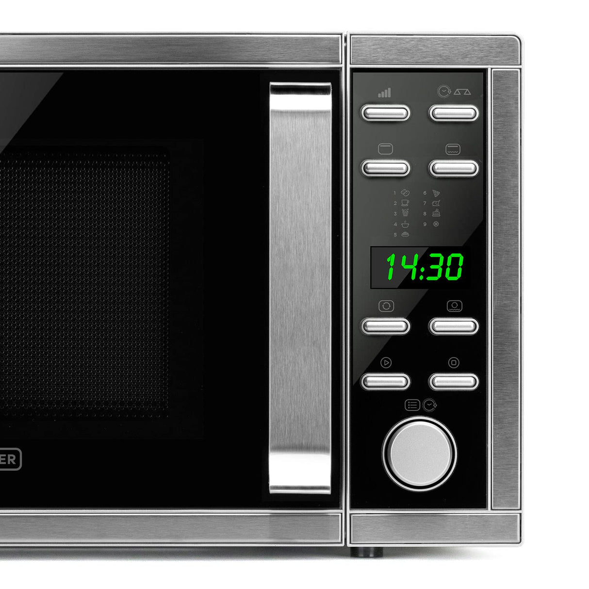 BLACK+DECKER BXMY901E - Microondas con grill y convección, 25L, 900W potencia, 1000W grill, 5 potencias, función descongelar, auto-menú con 9 recetas, temporizador 95 min, 2 funciones combinadas