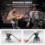 NEEWER Trípode para cámara de Video de 76 Pulgadas con Cabezal Fluido, liberación rápida de un Paso con amortiguación Ajustable, Soporte de trípode de Aluminio Resistente, Placa QR de Modo Dual para