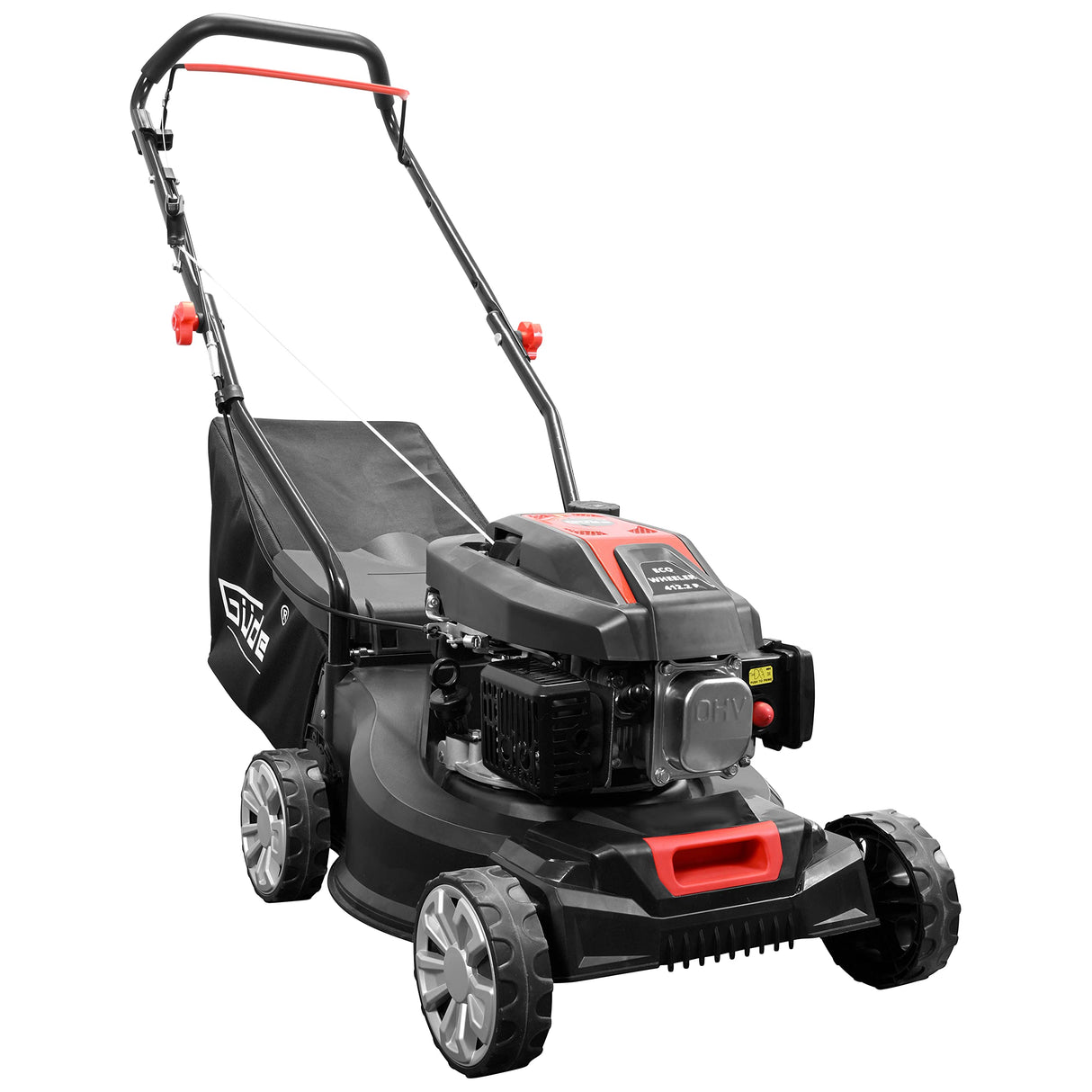 Güde Cortacésped Eco Wheeler 412.2 P (Motor: 4 Tiempos Power Engine S 241 V, Potencia del Motor: 1,5/2 kW/PS), cilindrada: 79,8 cm³, Ancho de Corte: 40,6 cm, Bolsa de Hierba de 40 l, Ajuste de Altura