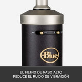 Blue Baby Bottle SL XLR Micrófono condensador para grabación y transmisión, Cápsula cardioide de gran diafragma, Soporte de amortiguador de choque y Estuche protector - Negro