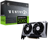 MSI GeForce RTX™ 5060 8G Ventus 2X OC, Tarjeta gráfica - NVIDIA RTX 5060, 8G GDDR7, 28 Gbps, PCI Gen 5, Negra