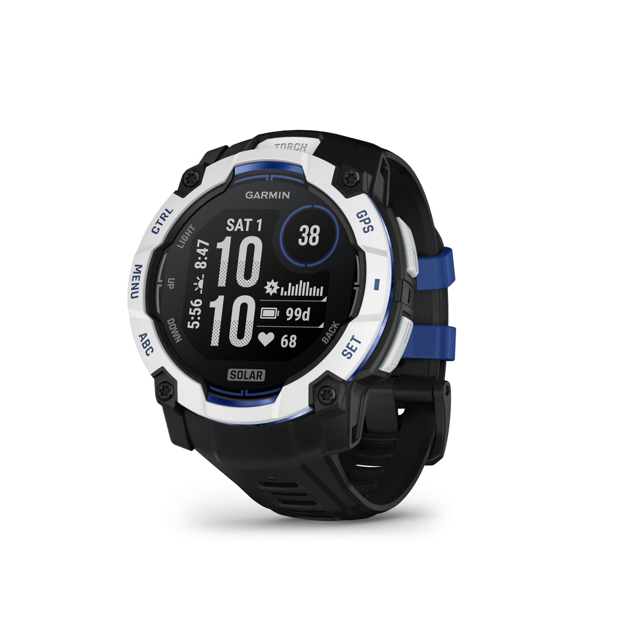 Garmin Instinct 3 GPS 50mm Smartwatch, Solar, Whitestone