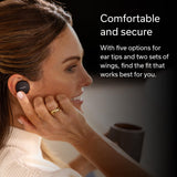 DENON PerL True Wireless Earbuds, Perfil de Sonido Personalizado, Auriculares con cancelación de Ruido, Auriculares Resistentes al Agua, con micrófonos Integrados y batería de Larga duración