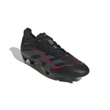 adidas Predator League Soft Ground Football Boots, Botas de fútbol Unisex Adulto, Core Black/Grey Four/Lucid Red, 47 1/3 EU