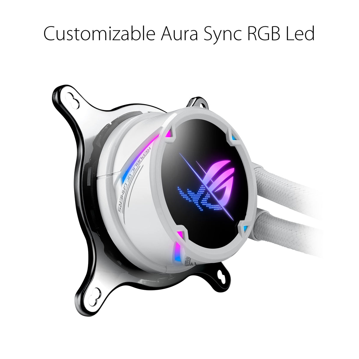 ASUS ROG Strix LC 240 ARGB - Cooler CPU Todo en uno con Aura Sync, Soporte Intel LGA 1700/1200/1150/1151/1152/1155/1156/2011/2011-3/2066 y AMD AM4/TR4, Dos Ventiladores RGB direccionables ROG 120 mm