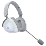 ASUS ROG Delta II Auriculares Gaming inalámbricos, Controladores de 50 mm, ROG SpeedNova, micrófono 10 mm, 153hrs de batería, DualFlow, BT, 2.4GHz, 3.5 mm, PC, Switch, PS4, PS5, Xbox, Blanco Lunar