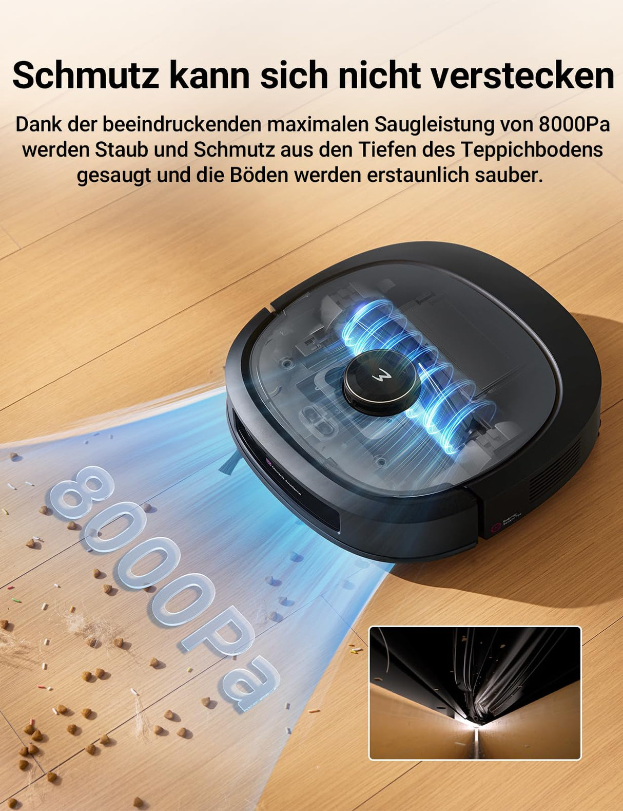 EUREKA DEJ20 Robot Aspirador y Fregasuelos con Vaciado automático de Polvo