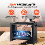 VEVOR Cepilladora de Sobremesa 1 Velocidad Cepilladora Eléctrica 13" de Ancho Regruesadora Cepilladora 2 Cuchillas Motor Potente de 15 Amperios y 1800 W Bajo Nivel de Ruido para Madera Dura y Blanda