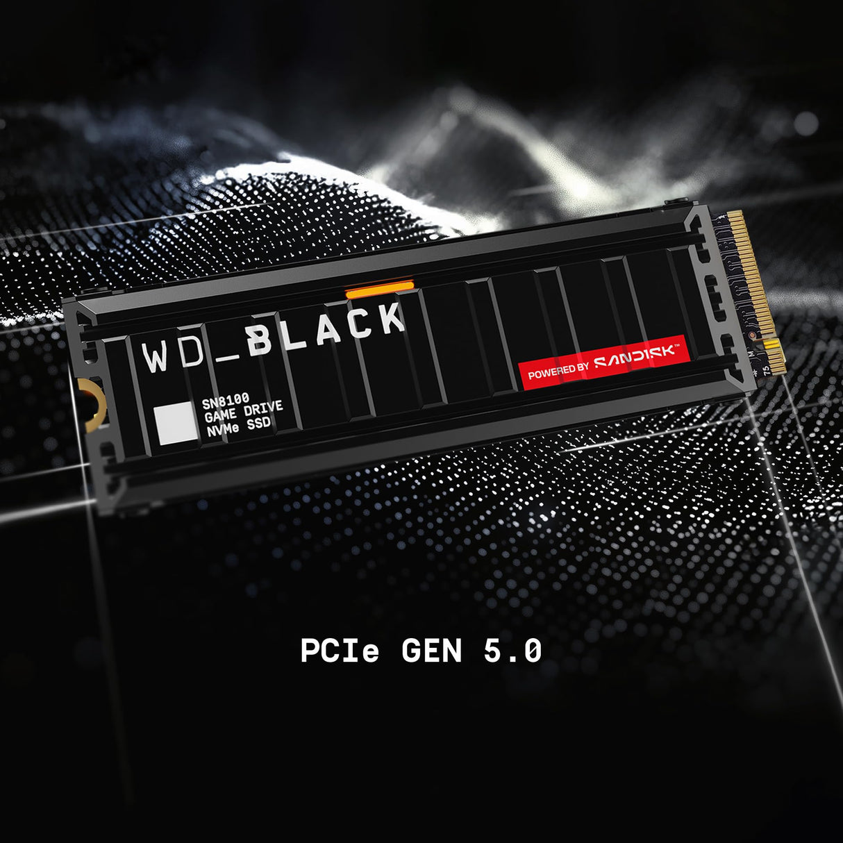 WD Black SN8100 NVMe SSD con disipador de Calor de 8 TB (velocidades de Lectura secuenciales de hasta 14 900 MB/s, PCIe Gen 5, hasta 4,800 TBW, SANDISK TLC 3D CBA NAND Technology)