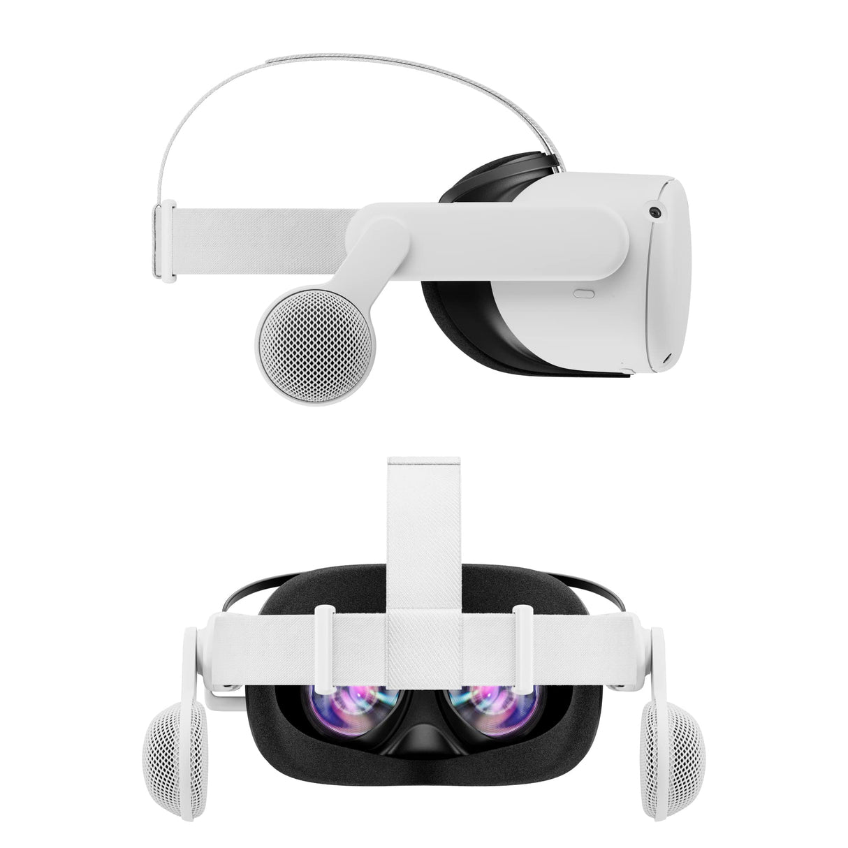 Logitech Chorus VR - Auriculares Todoterreno para Meta Quest 2, diseñados para Juegos y Fitness de Realidad Virtual, Ligeros, Audio inmersivo al Aire Libre, Giro para silenciar, Paso USB-C, Color