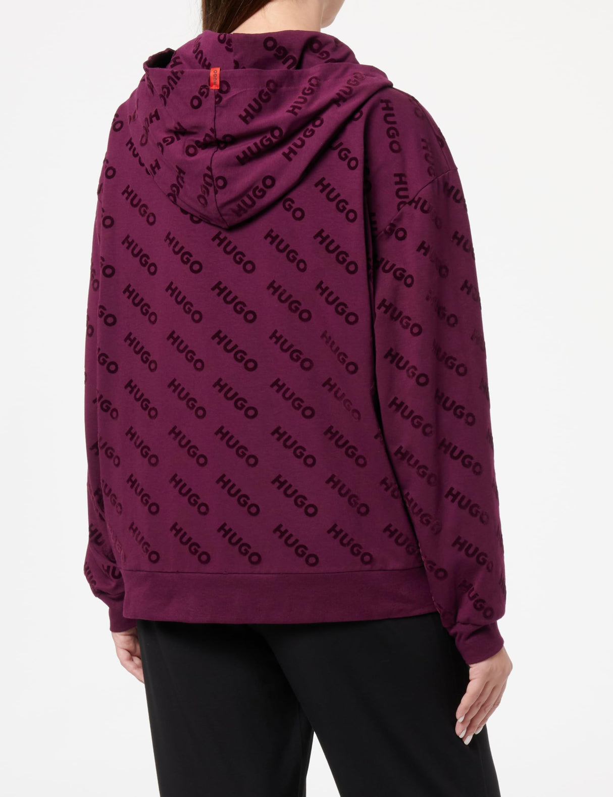 HUGO VLOCKY_Hoodie Loungew_Sudadera, Medium Purple510, L para Mujer