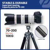 Fotopro Trípode de Fibra de Carbono 2.3lbs Ultraligero Trípode de Video de Viaje Portátil de 62 Pulgadas para Cámara DSLR Carga hasta 22lbs X-Aircross 3 Video