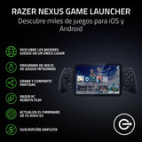 Razer Kishi V3 Pro - Mando gaming USB-C para iPhones, smartphones Android y mini tablets de hasta 8" - Plug and Play- sticks analógicos antideriva (12 botones - hápticos Sensa HD) Negro
