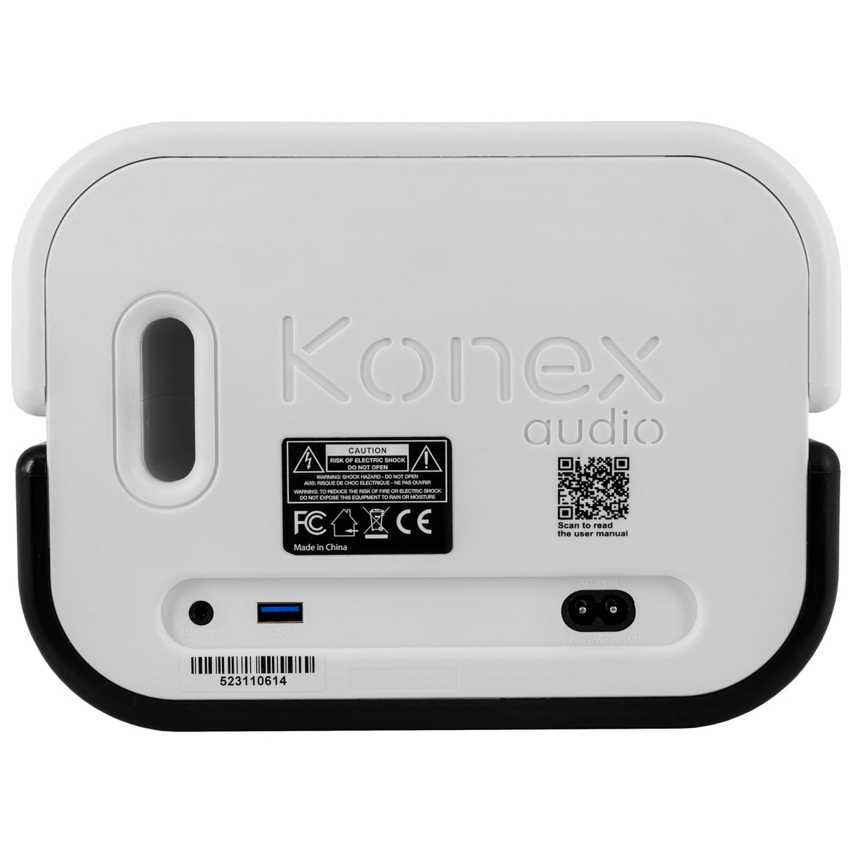 Konex audio Altavoz Amplificado portátil Bluetooth Blanco de 2 vías K-Five - Diseño Elegante, Bluetooth 5.1 - Entrada AUX - USB. Batería Recargable. Calidad y Potencia de Sonido.