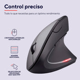 Trust Verto 60 Pack - 60x Ratón Vertical Inalámbrico, Ratón Ergonómico, 800/1200/1600 dpi, 2.4GHz, Microrreceptor USB, para PC, Ordenador, Laptop, Desktop, Mac, Pilas Incluidas - Negro
