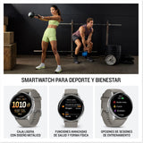 Garmin Venu 4, 45 mm, Smartwatch Premium con GPS, Pantalla táctil AMOLED, Diseño de Acero Inoxidable, Linterna LED, Funciones avanzadas de Salud y Forma física, 14 días de autonomía, Negro