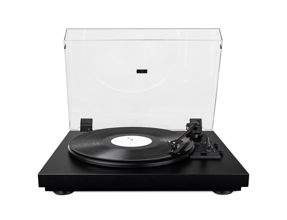 Pro-Ject A1, Tocadiscos Totalmente automático con preamplificador de Fono, conmutación electrónica 33/45 y capsula OM10, Negro