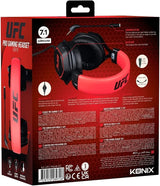 Konix UFC Auriculares Gaming con Cable 7.1 para PC - Altavoces de 50 mm - Micrófono Desmontable - Cable USB de 2 m - Retroiluminación - Negro y Rojo