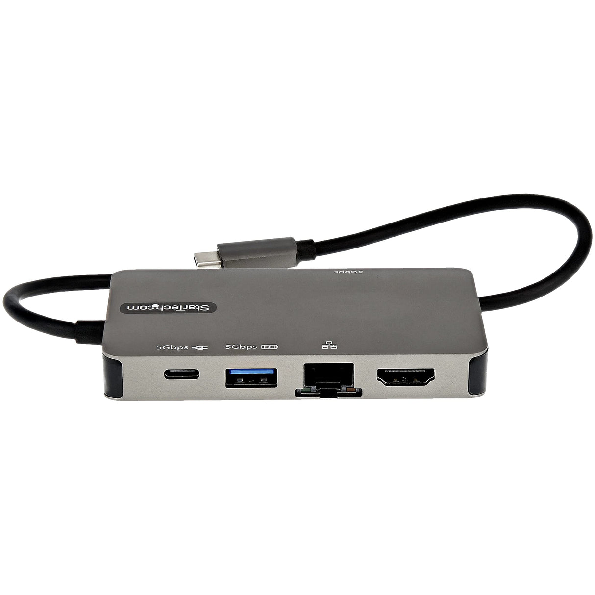 StarTech.com Adaptador Multipuertos USB-C - Docking Station USB Tipo C a HDMI 4K30 o VGA 1080p - Replicador de Puertos USBC PD de 100W - Hub USB de 3 Puertos - Red - con Cable de 30cm (DKT30CHVPD2)