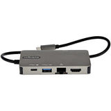 StarTech.com Adaptador Multipuertos USB-C - Docking Station USB Tipo C a HDMI 4K30 o VGA 1080p - Replicador de Puertos USBC PD de 100W - Hub USB de 3 Puertos - Red - con Cable de 30cm (DKT30CHVPD2)