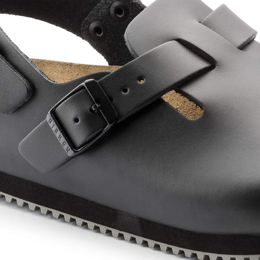 Birkenstock - Zuecos de Cuero Unisex, Color Negro, Talla 41
