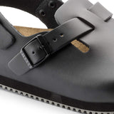 Birkenstock - Zuecos de Cuero Unisex, Color Negro, Talla 41