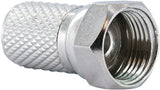 Schwaiger GmbH Schwaiger -FST7004 531 - Juego de 4 Conectores F (7 mm de diámetro, para Cable coaxial, conexión de Enchufe y Cable, 4 Unidades), Color Plateado