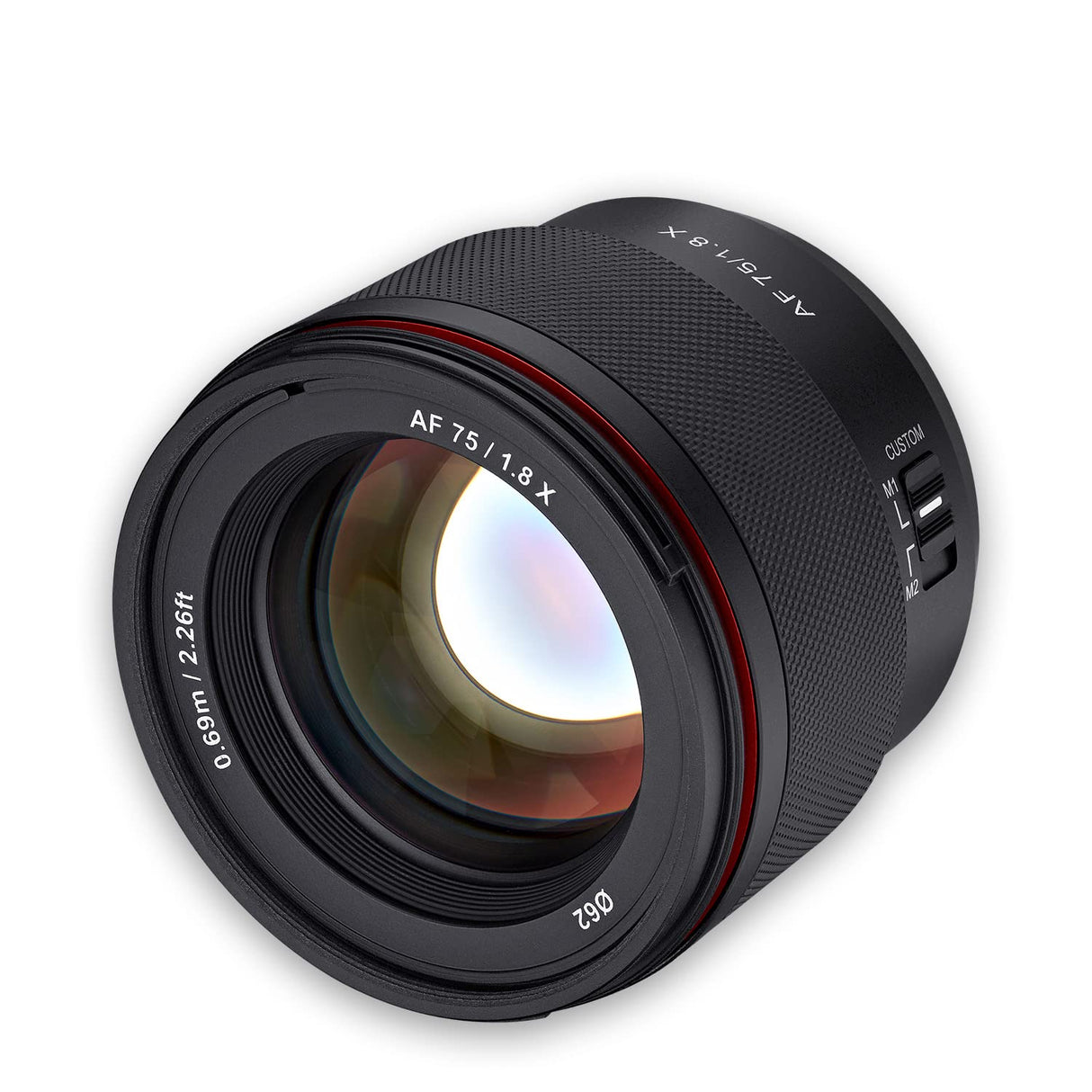 Samyang AF 75 mm F1.8 para Fuji X - lente para retratos liviana y compacta con LSTM-AF, protección contra la intemperie e interruptor personalizado para tomas nocturnas y de viaje