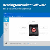 Kensington K72359WW - Trackball Expert Mouse Inalámbrico, Bluetooth o USB, 4 Botones Programables, con Seguimiento Óptico DiamondEye, Ambidiestro, Reposamuñecas Extraíble, Scroll Ring, Rojo, 55 mm