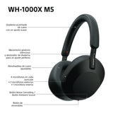 Sony WH-1000XM5 Noise Cancelling, Auriculares de diadema Bluetooth, Llamadas cristalinas, Hi-Res, 360 Reality Audio, 30 h de batería, Carga rápida, Incluye Funda rígida, iOS, Android - Negro